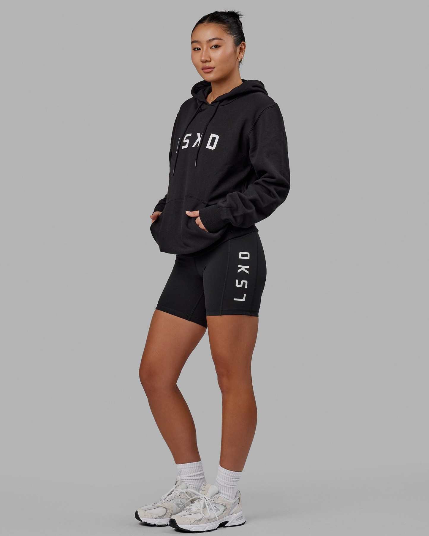 Structure Hoodie - Black-White