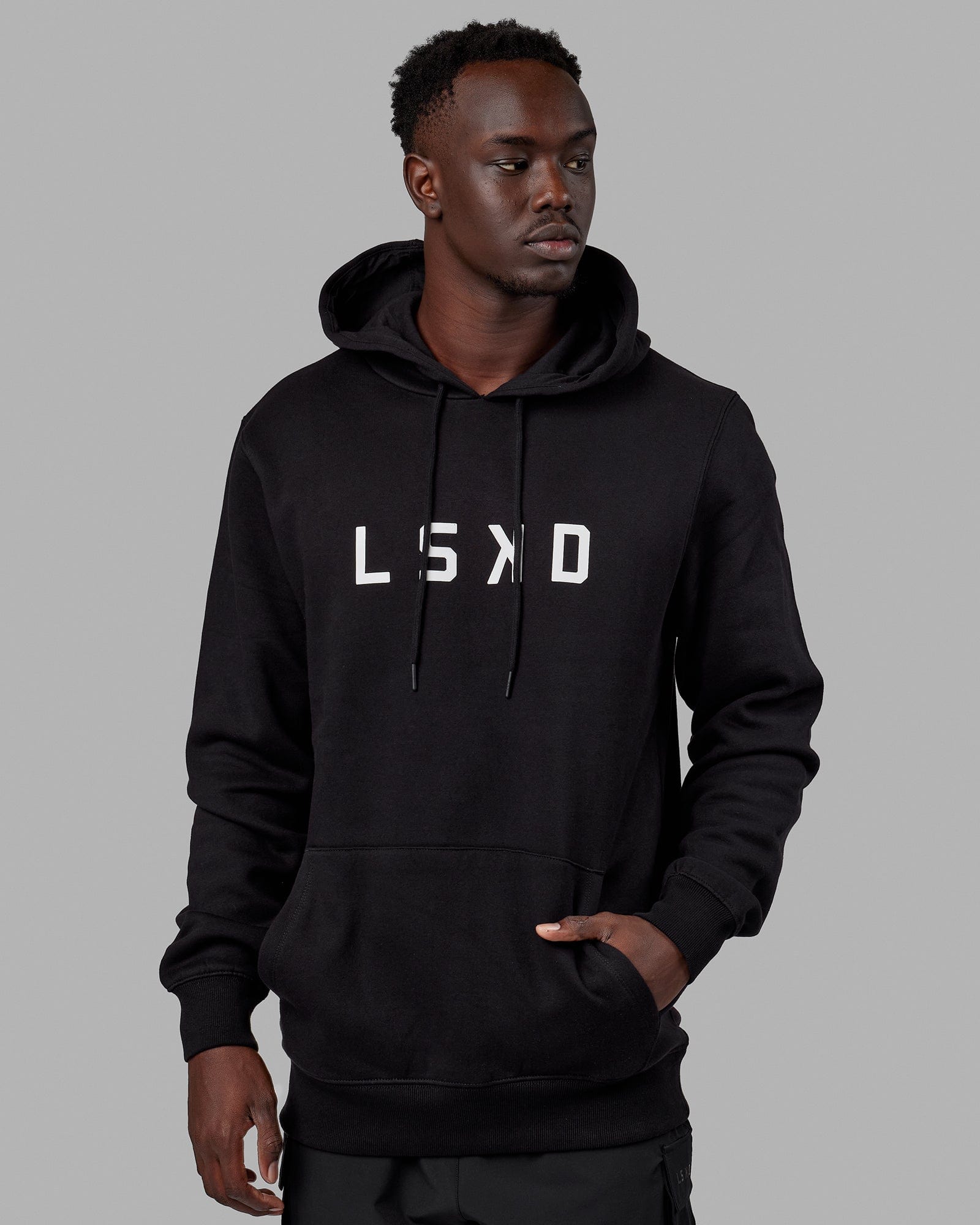 Structure Hoodie - Black-White