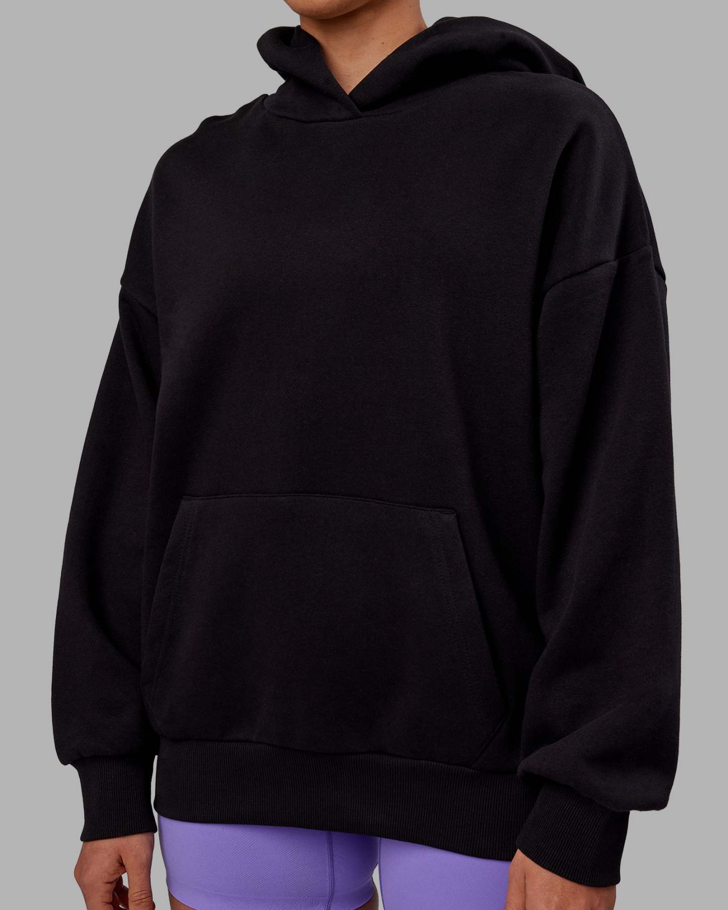 Keep on Running Oversize Hoodie - Black-White