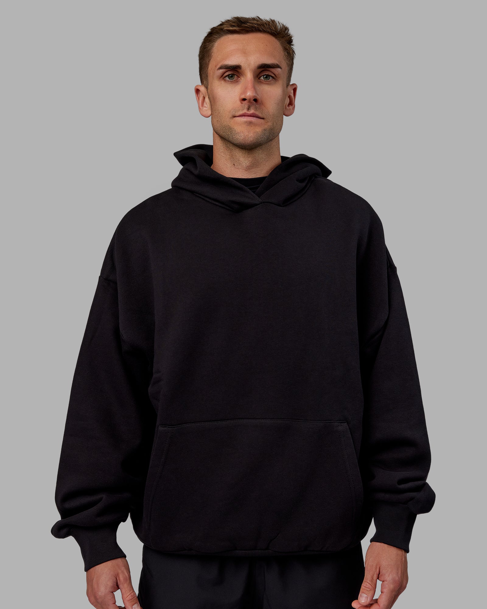 Keep on Running Oversize Hoodie - Black-White