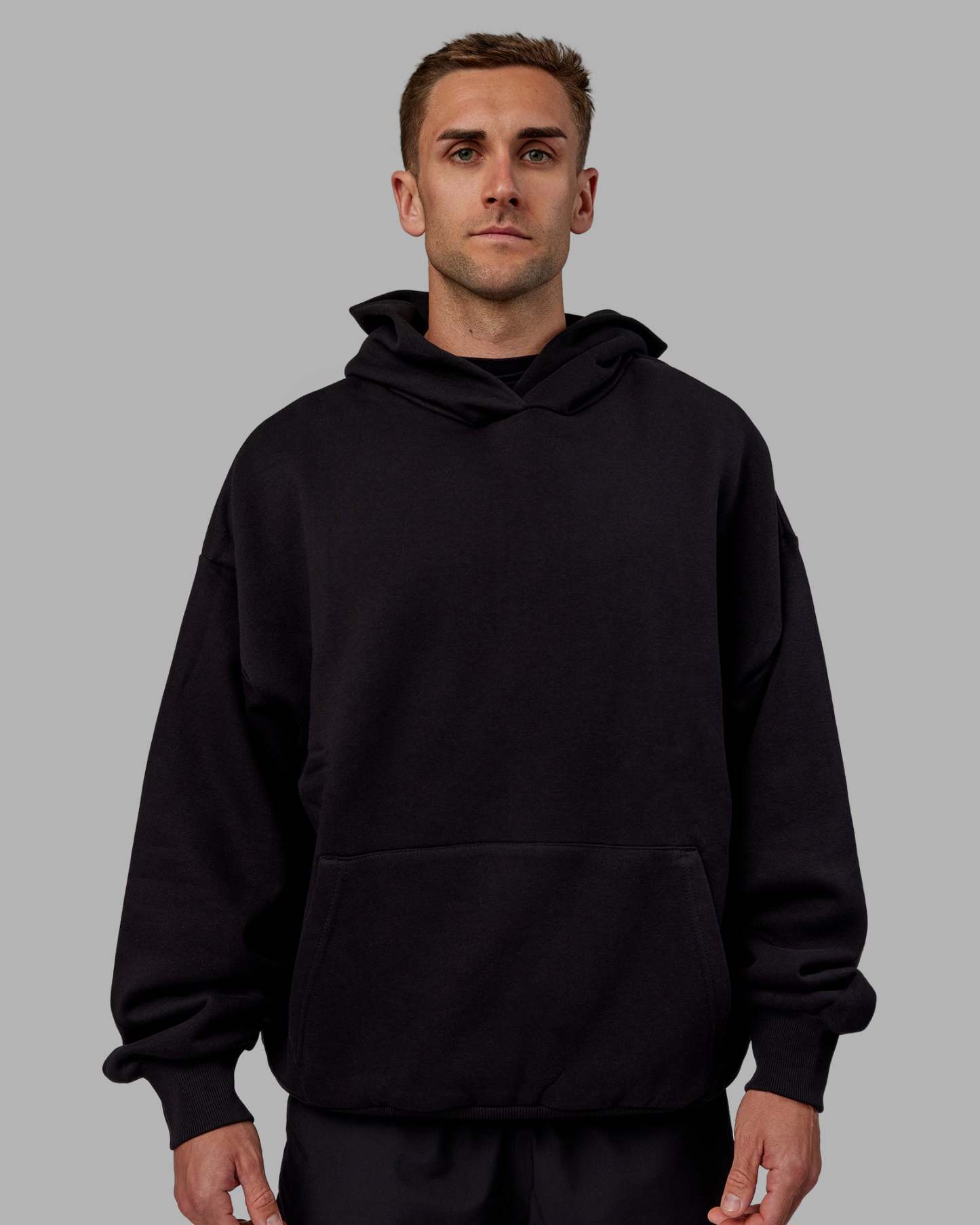 Keep on Running Oversize Hoodie - Black-White