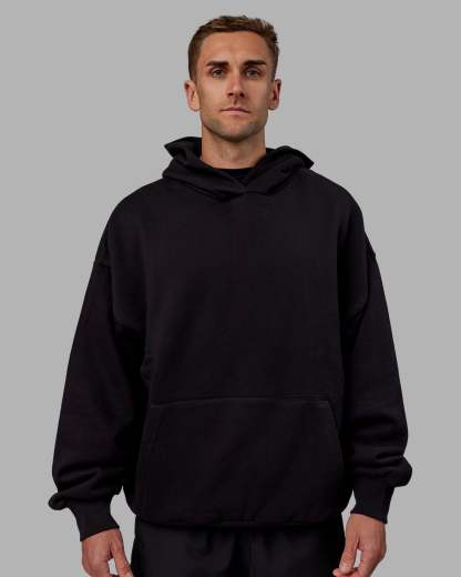 Keep on Running Oversize Hoodie - Black-White