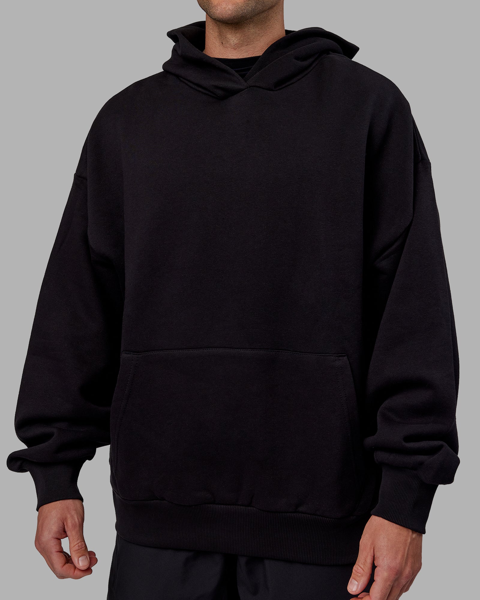 Keep on Running Oversize Hoodie - Black-White