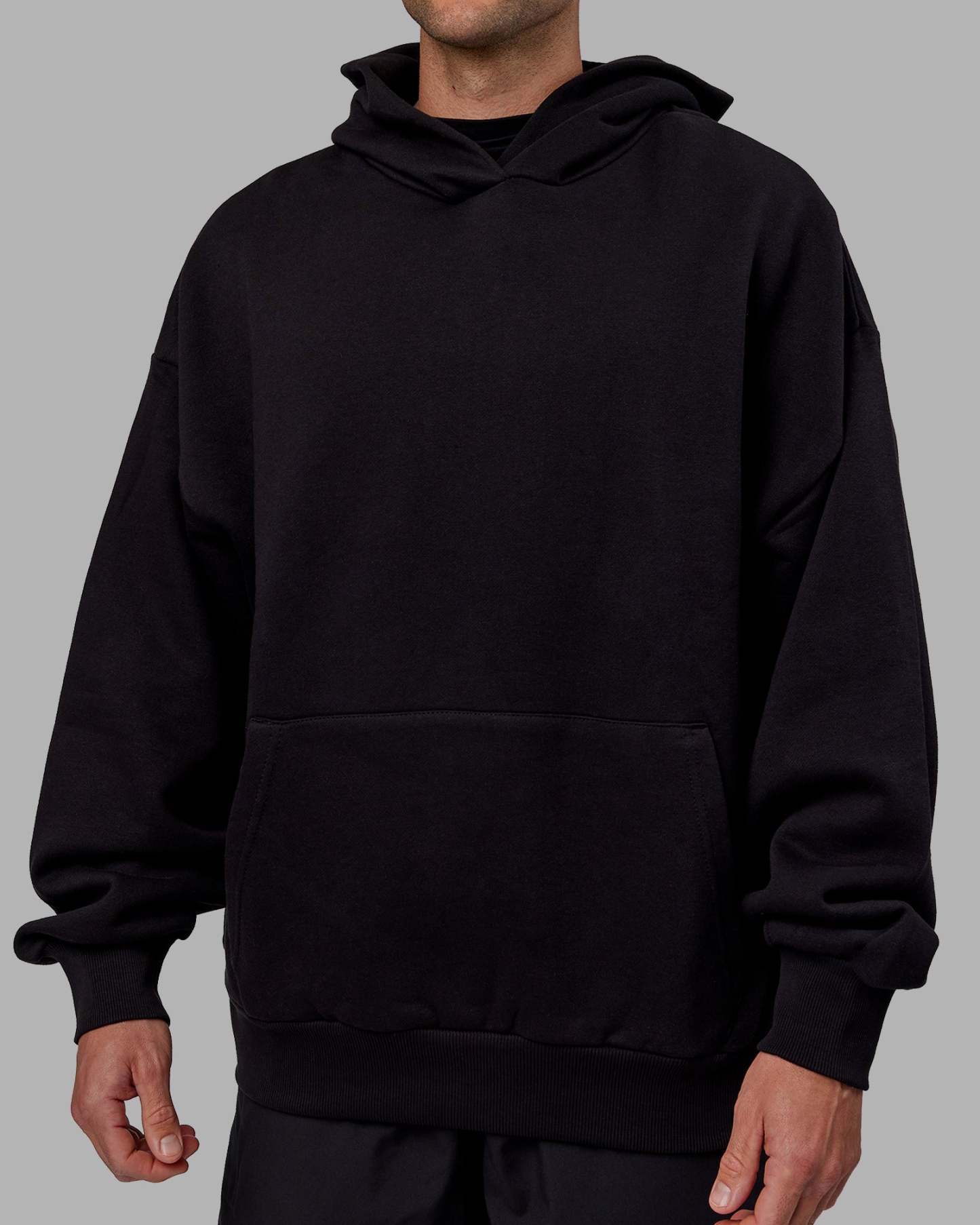 Keep on Running Oversize Hoodie - Black-White