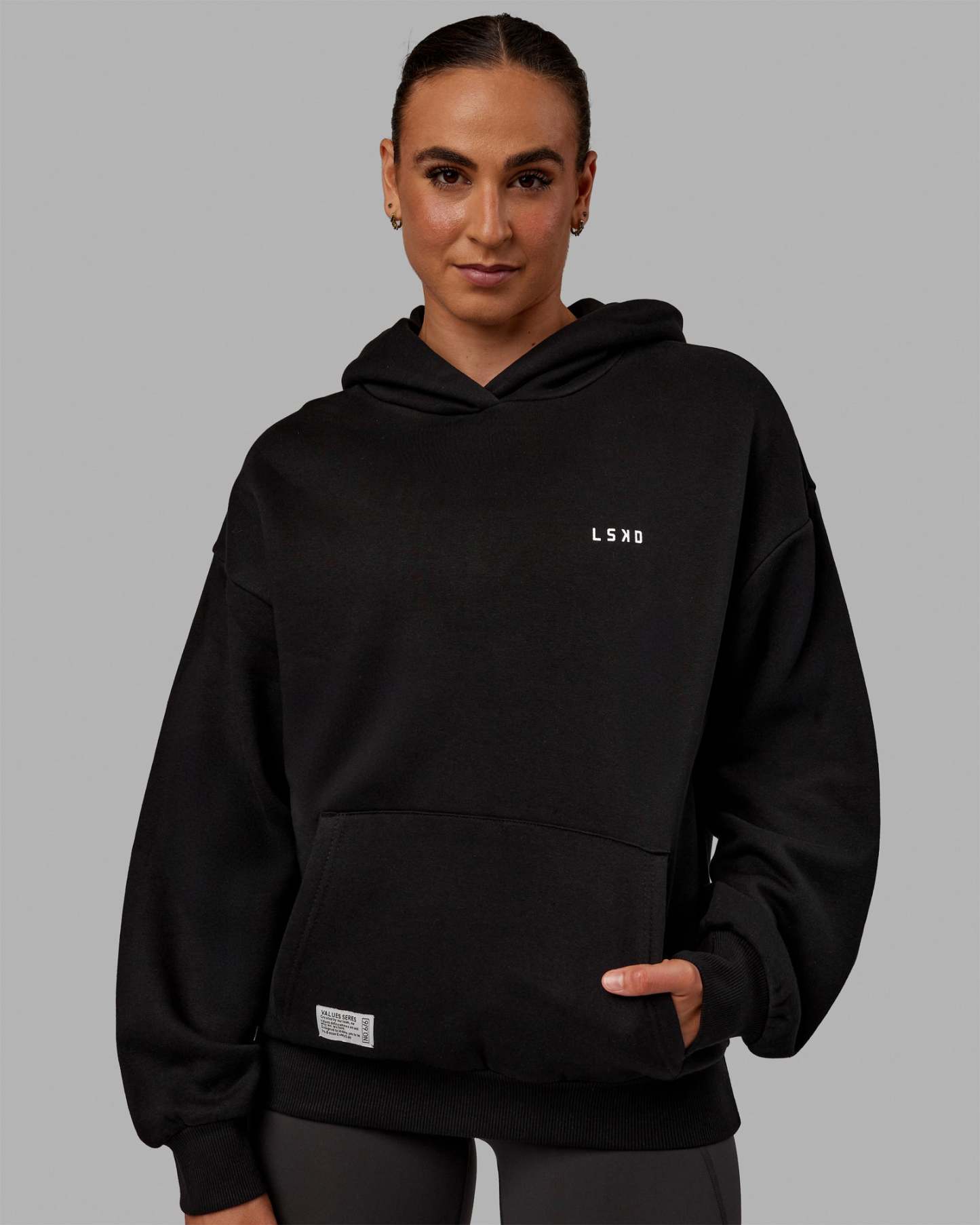 VS6 Hoodie Oversize - Black-White