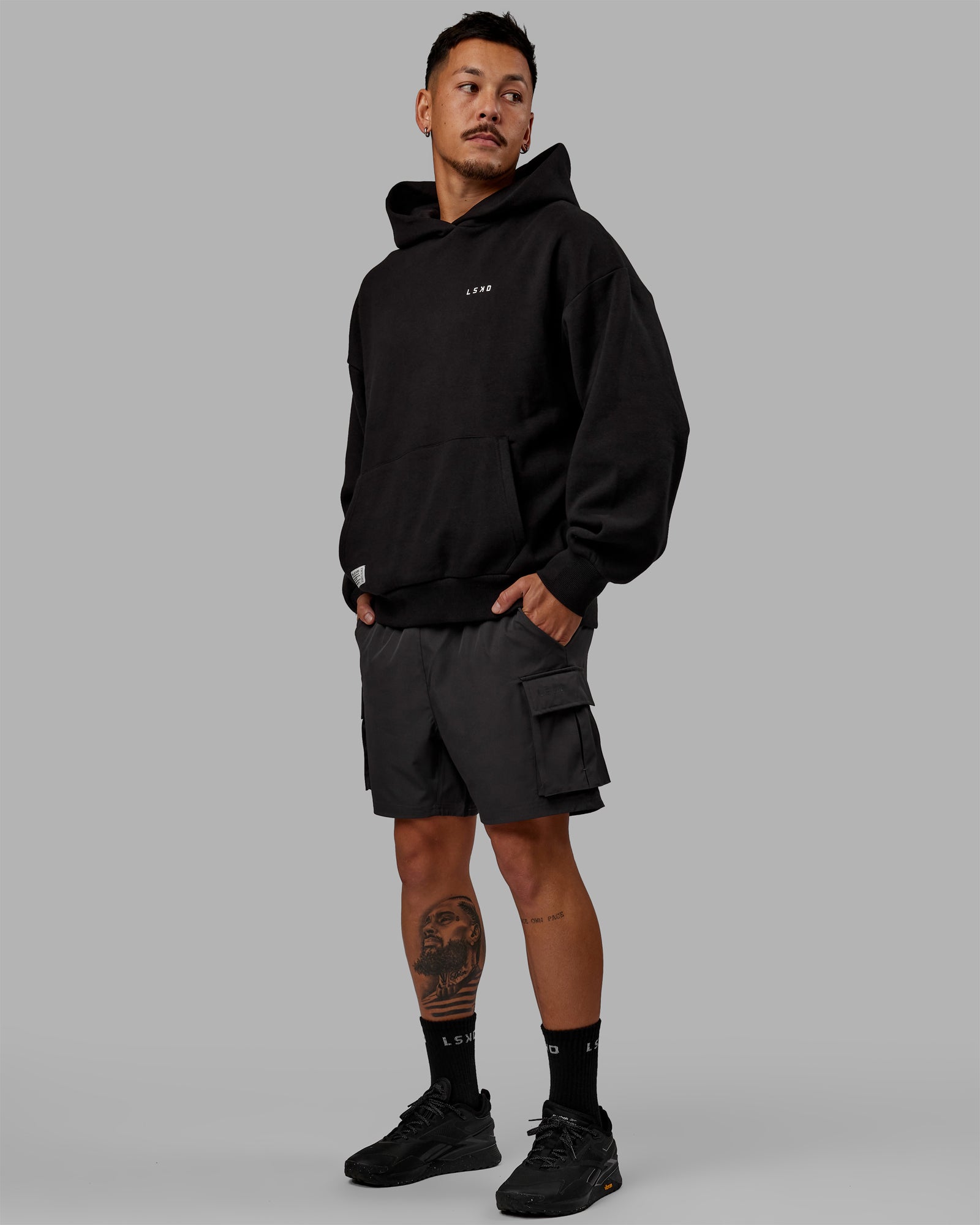 VS6 Hoodie Oversize - Black-White