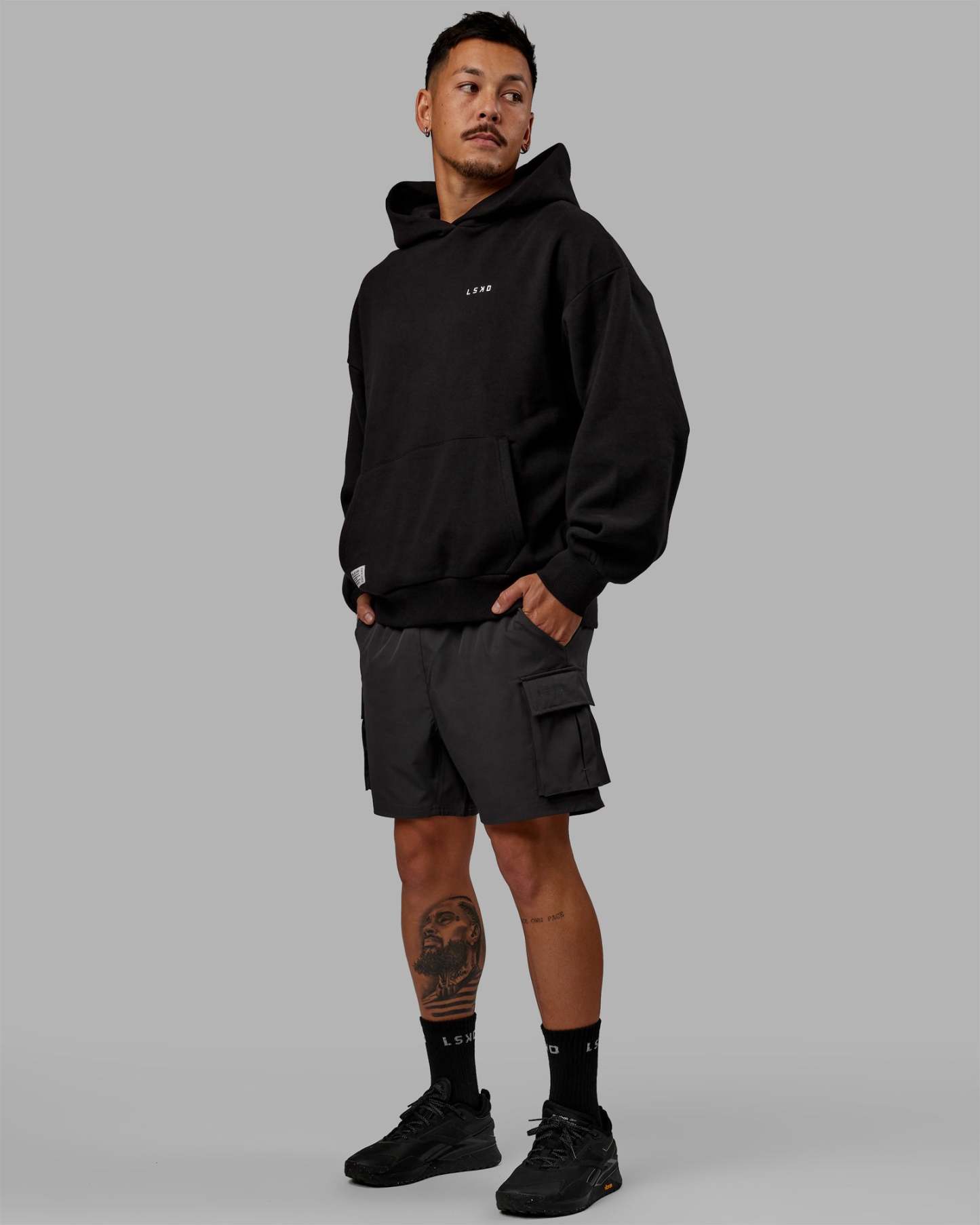 VS6 Hoodie Oversize - Black-White
