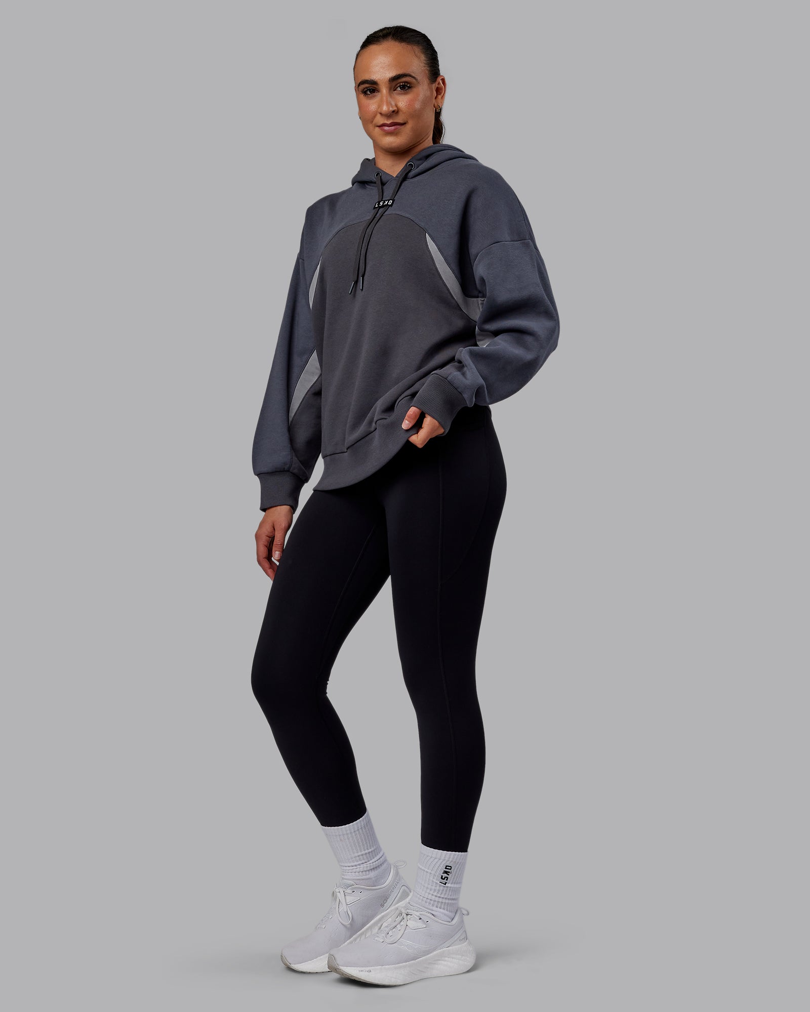 Y2K Concept Panel Hoodie - Asphalt-Turbulance