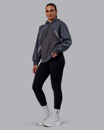 Y2K Concept Panel Hoodie - Asphalt-Turbulance