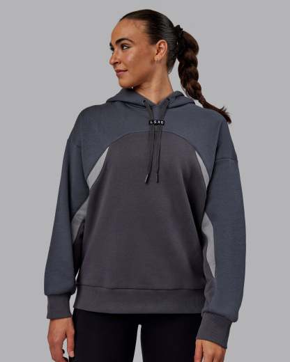 Y2K Concept Panel Hoodie - Asphalt-Turbulance