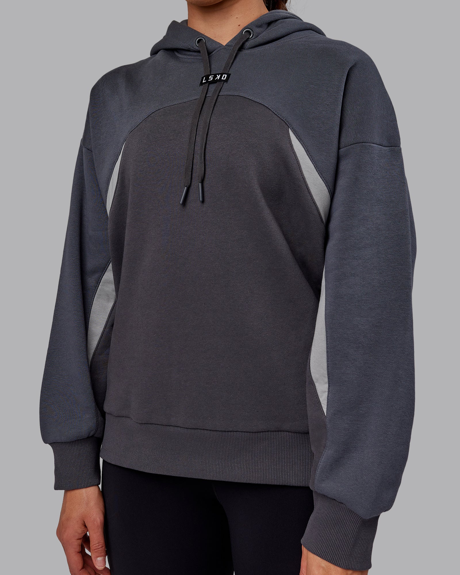Y2K Concept Panel Hoodie - Asphalt-Turbulance