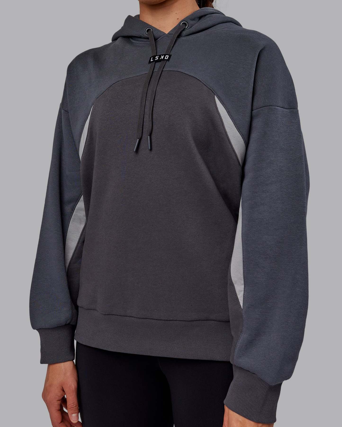 Y2K Concept Panel Hoodie - Asphalt-Turbulance