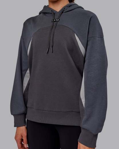 Y2K Concept Panel Hoodie - Asphalt-Turbulance