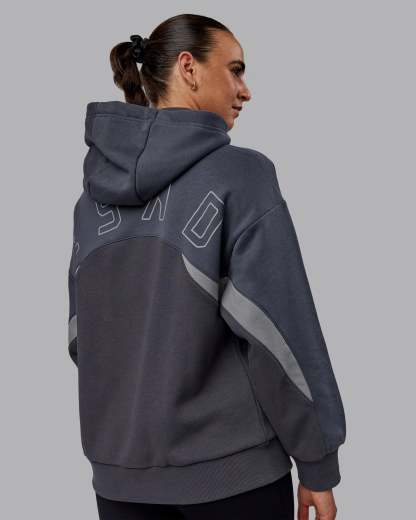 Y2K Concept Panel Hoodie - Asphalt-Turbulance