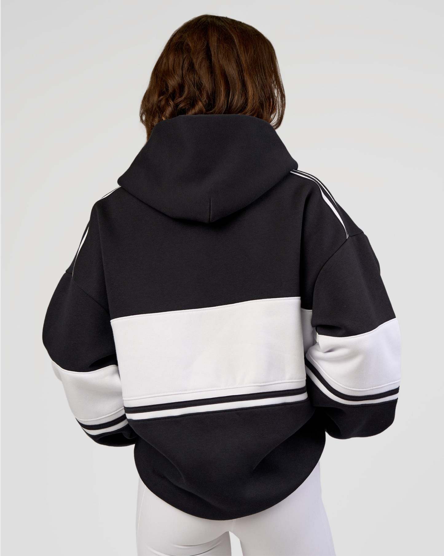 A-Team Oversized Hoodie - Caviar-White