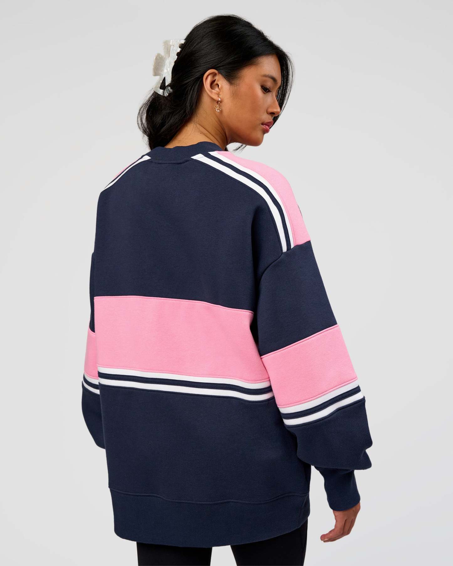 A-Team Sweater Oversize - Future Navy-Candy Pink
