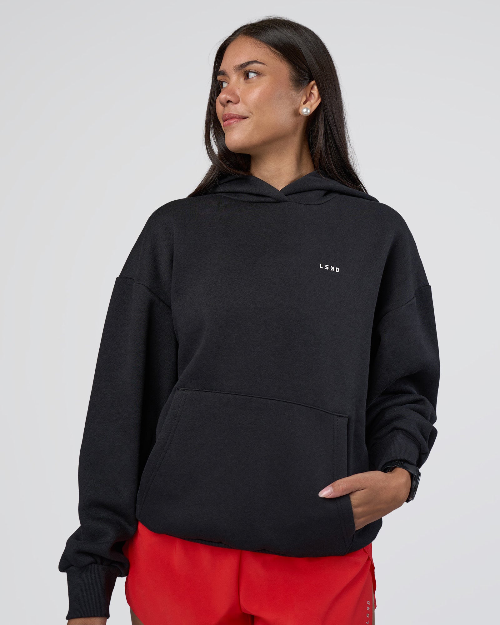 Lifting Unisex Oversized Hoodie - Black-Flame