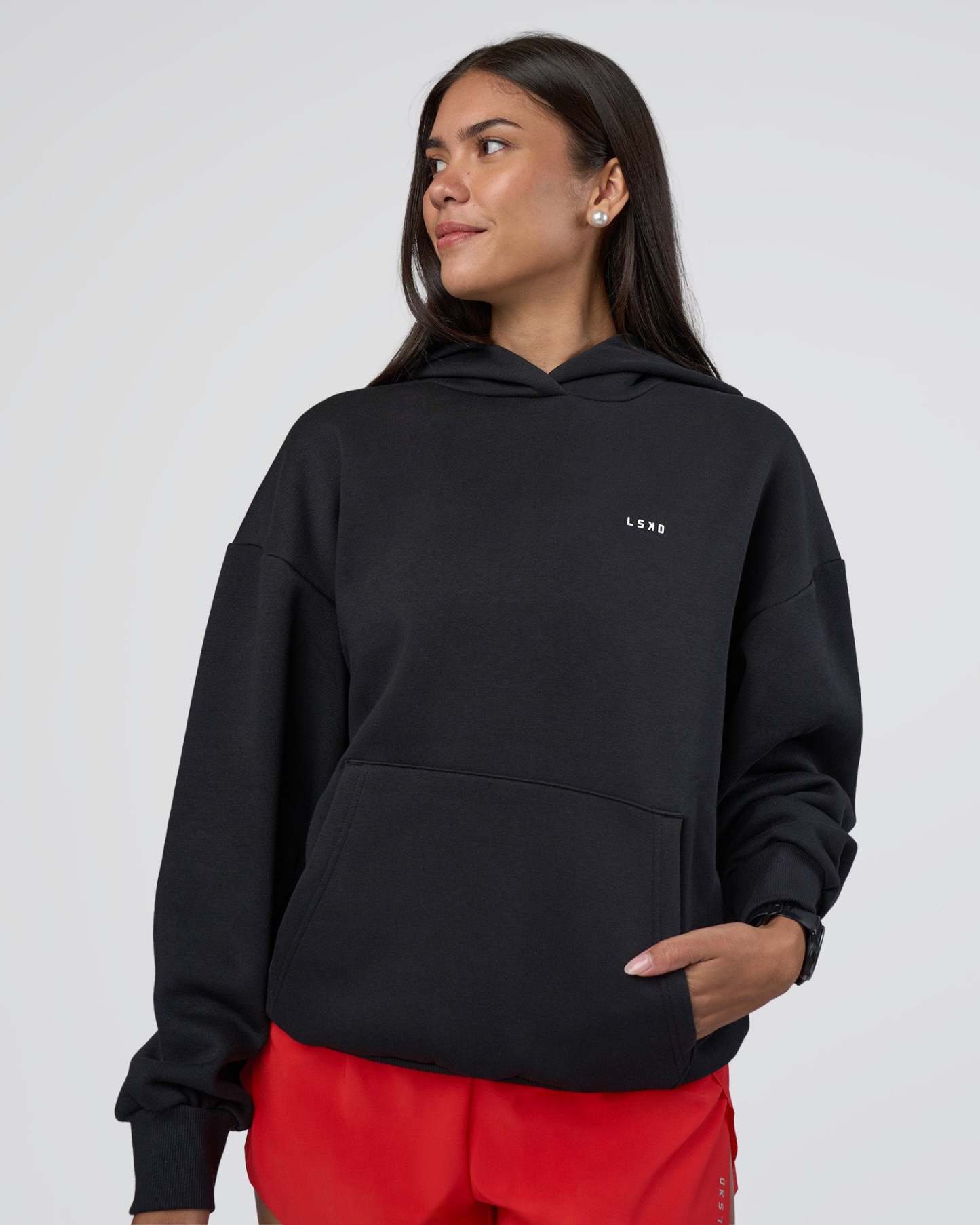 Lifting Unisex Oversized Hoodie - Black-Flame