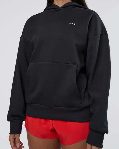 Lifting Unisex Oversized Hoodie - Black-Flame