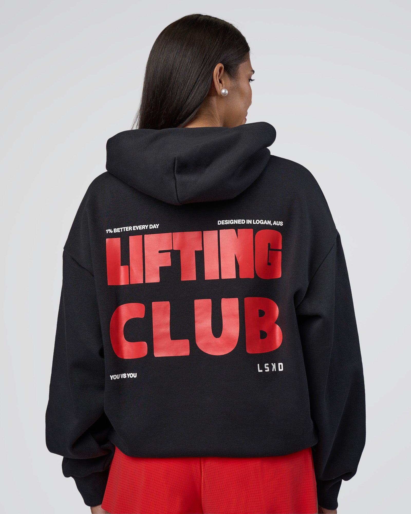Lifting Unisex Oversized Hoodie - Black-Flame