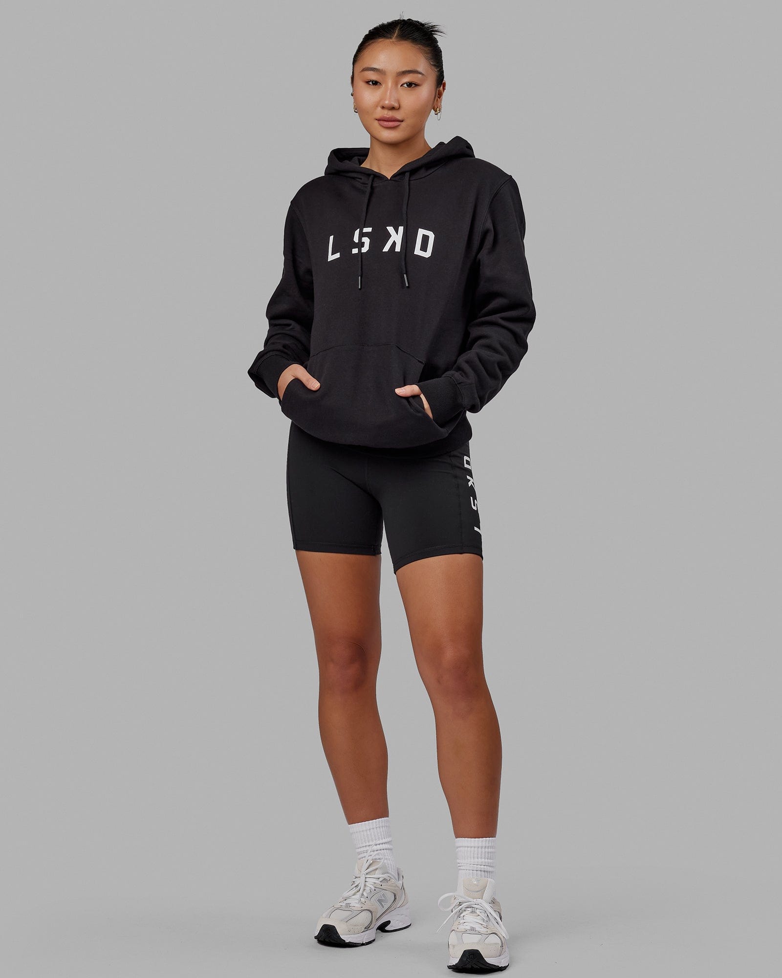 Structure Hoodie - Black-White