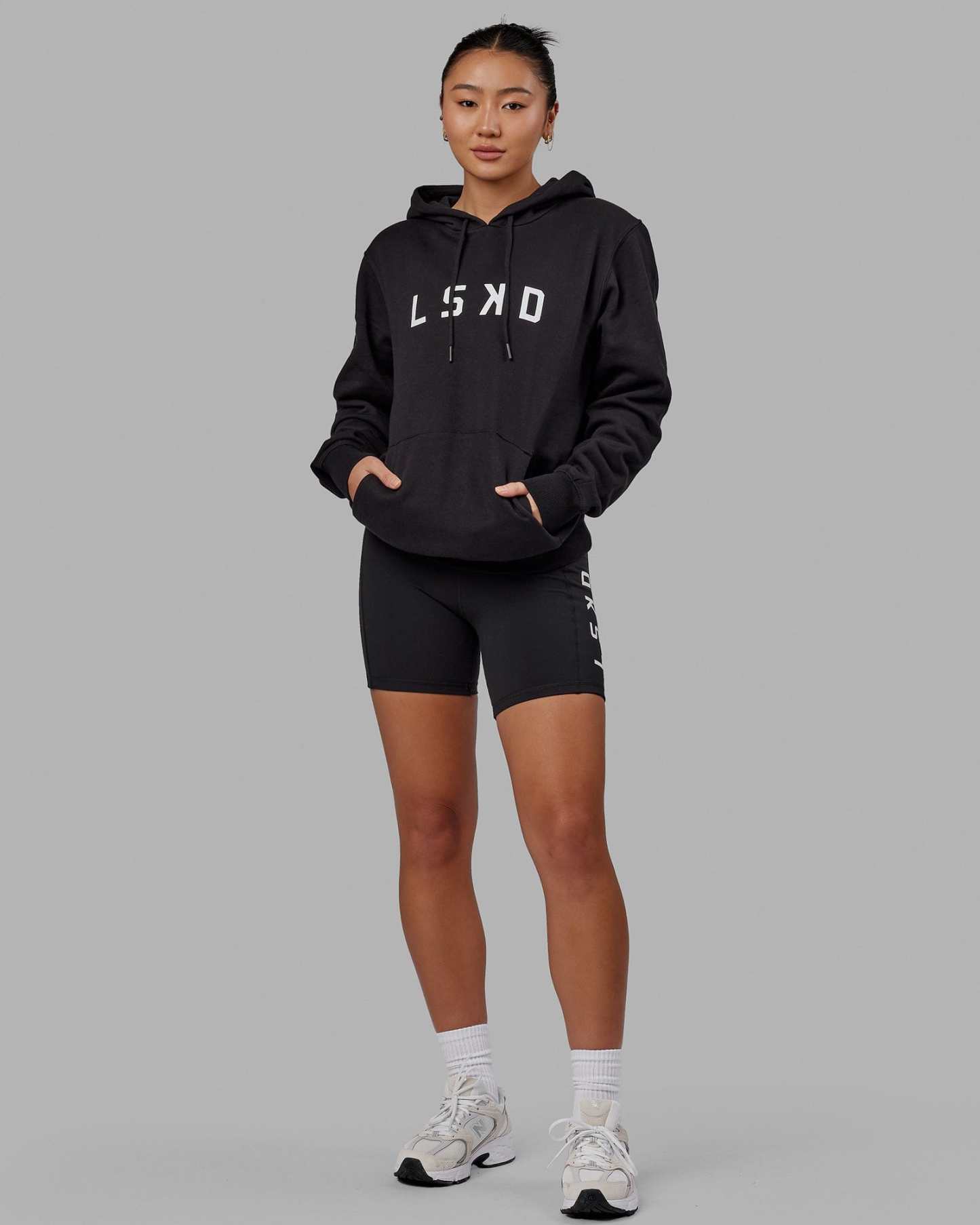 Structure Hoodie - Black-White