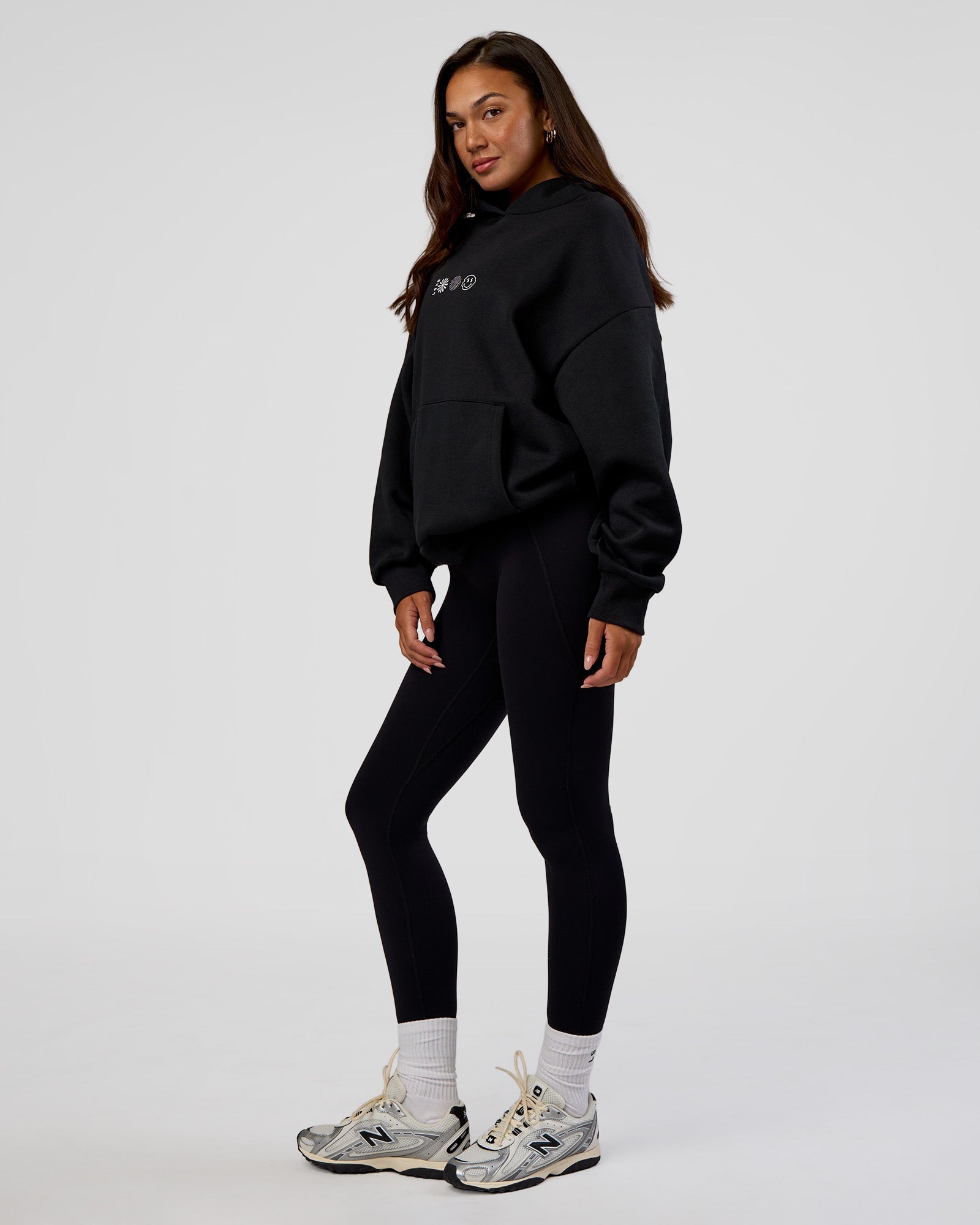 Trust The Process Unisex Oversized Hoodie - Black-White