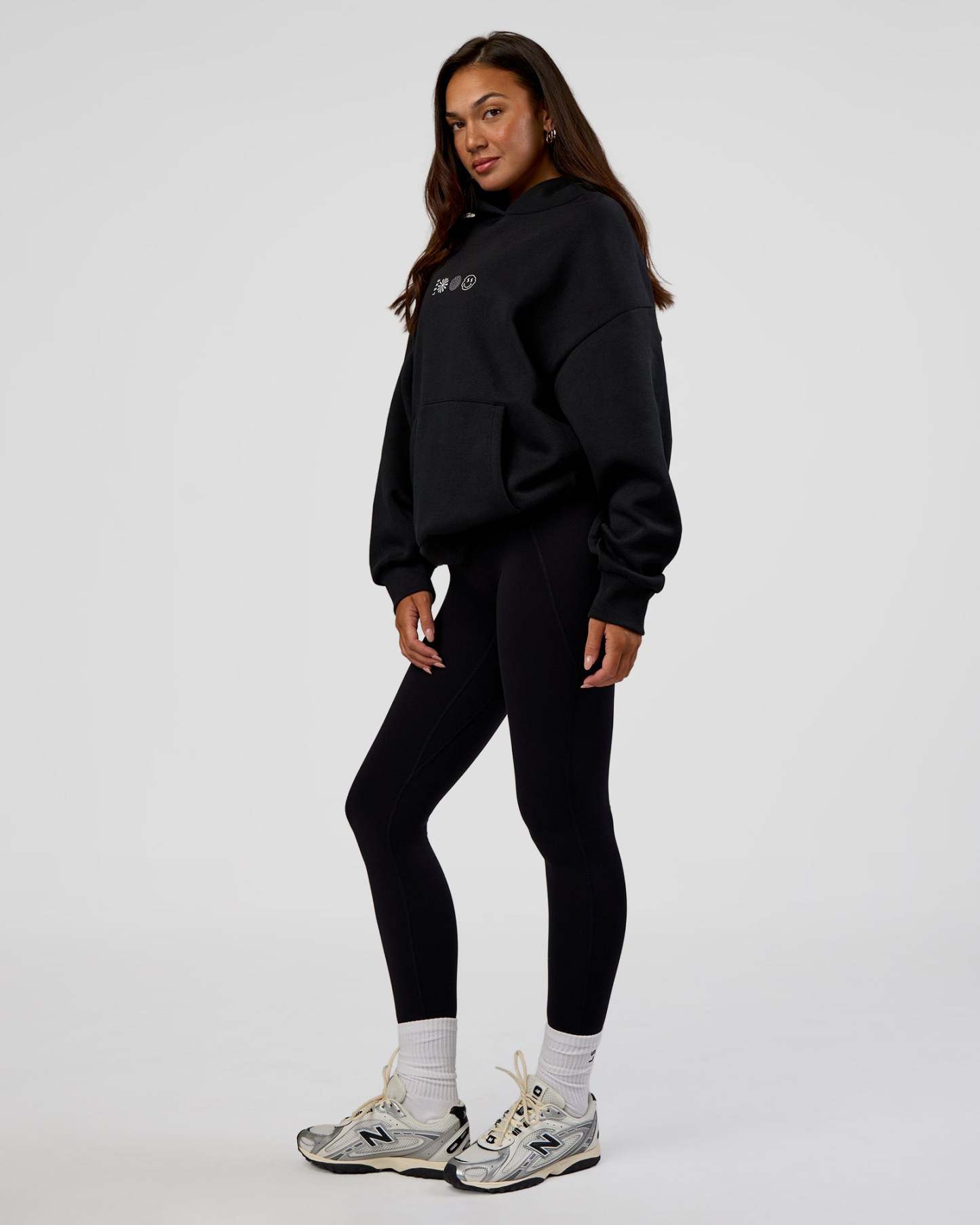 Trust The Process Unisex Oversized Hoodie - Black-White
