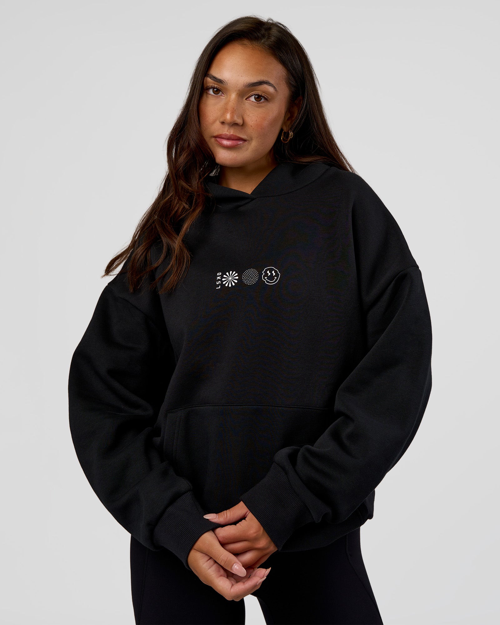 Trust The Process Unisex Oversized Hoodie - Black-White
