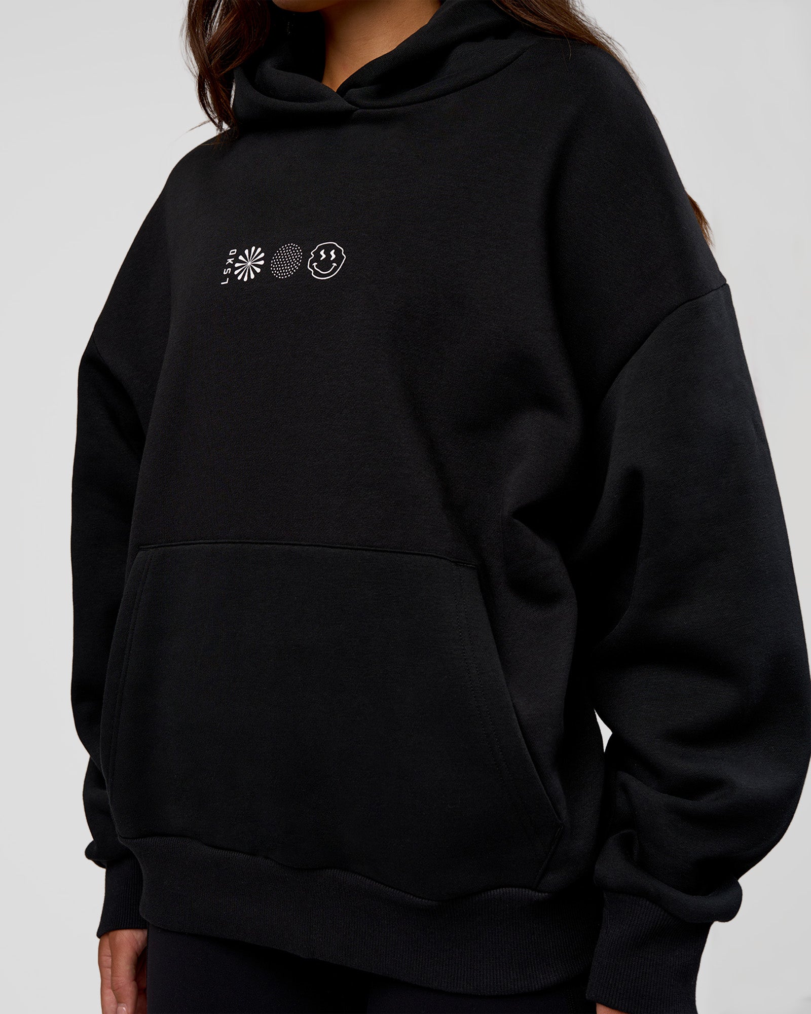 Trust The Process Unisex Oversized Hoodie - Black-White