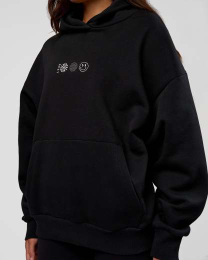 Trust The Process Unisex Oversized Hoodie - Black-White