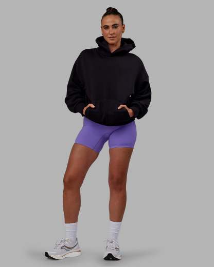 Keep on Running Oversize Hoodie - Black-White