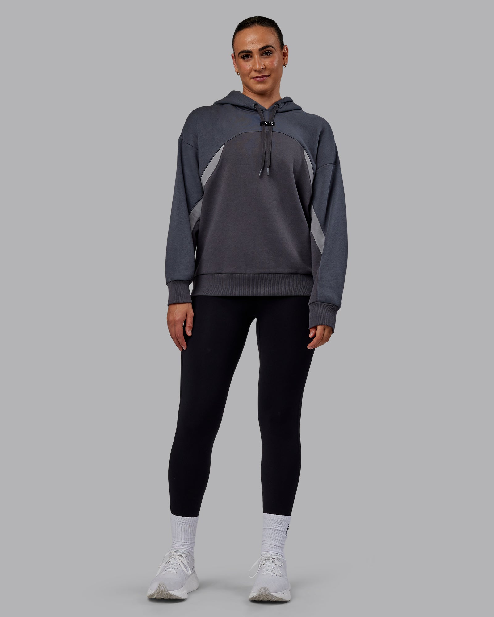 Y2K Concept Panel Hoodie - Asphalt-Turbulance