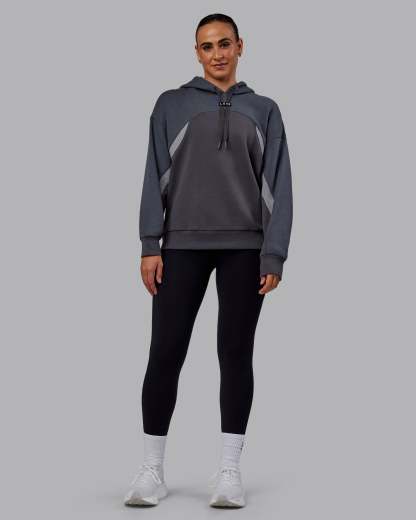 Y2K Concept Panel Hoodie - Asphalt-Turbulance