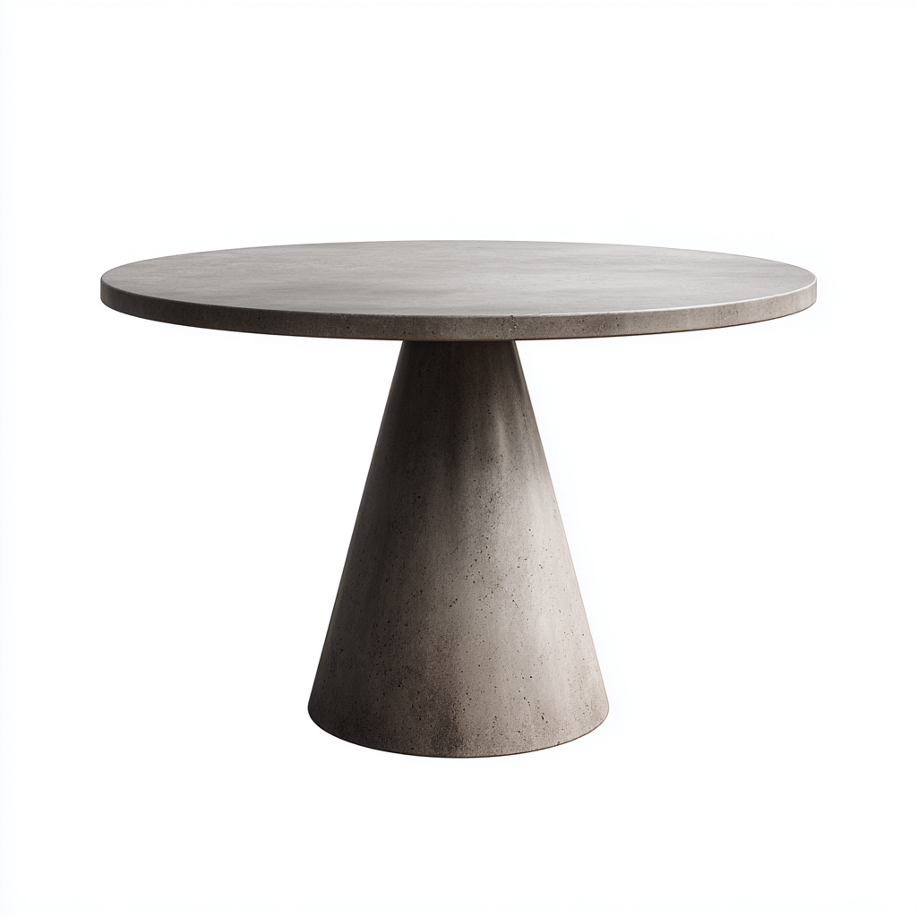 Mesa de jardín de hormigón 120x120x74 cm - gris - diseño minimalista para exterior-Homiuphaus