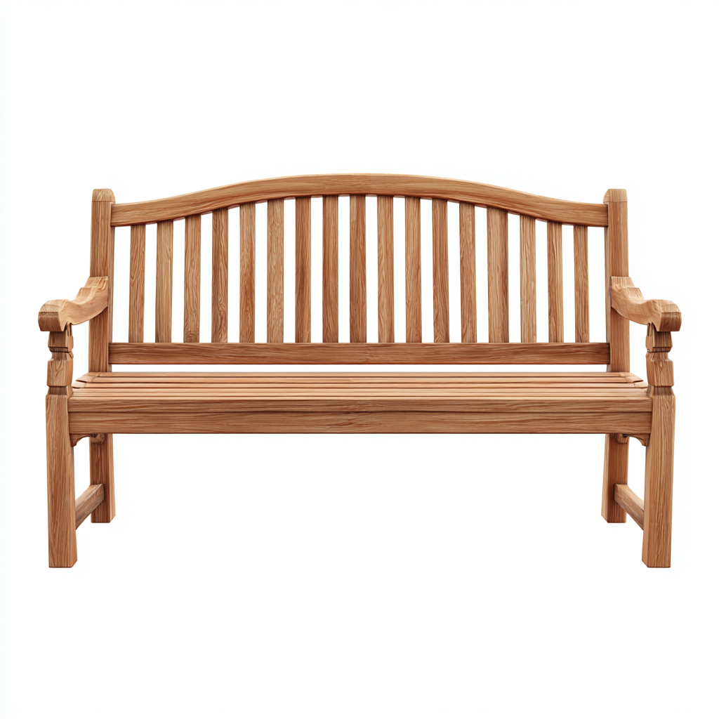 Banco de jardín de madera 130x60x90 cm - marrón claro - diseño clásico para exterior-Homiuphaus