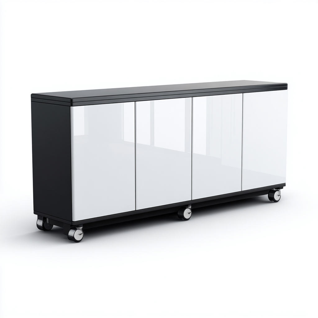 Archivadores 120x40x70 cm - blanco-negro - diseno moderno-Homiuphaus