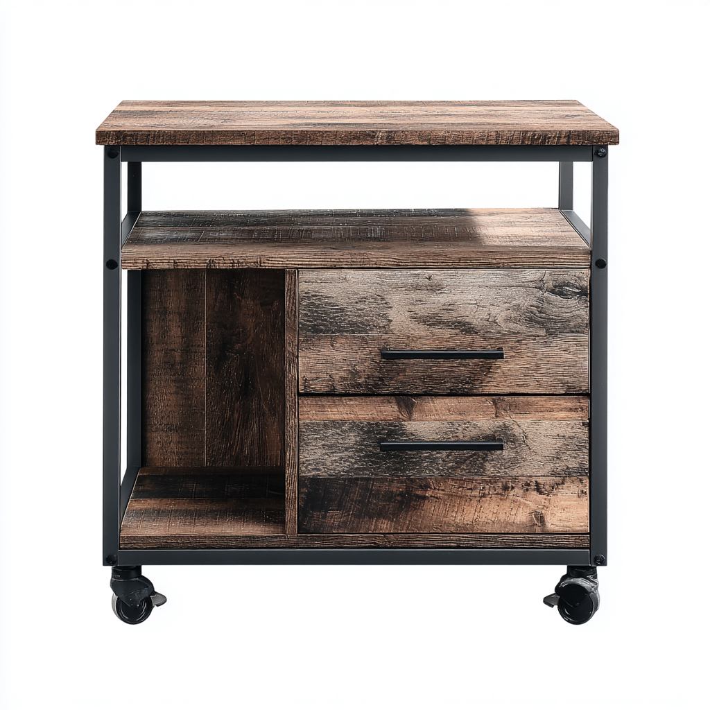 Archivadores 70x40x75 cm metal madera apto para oficina - diseño industrial-Homiuphaus