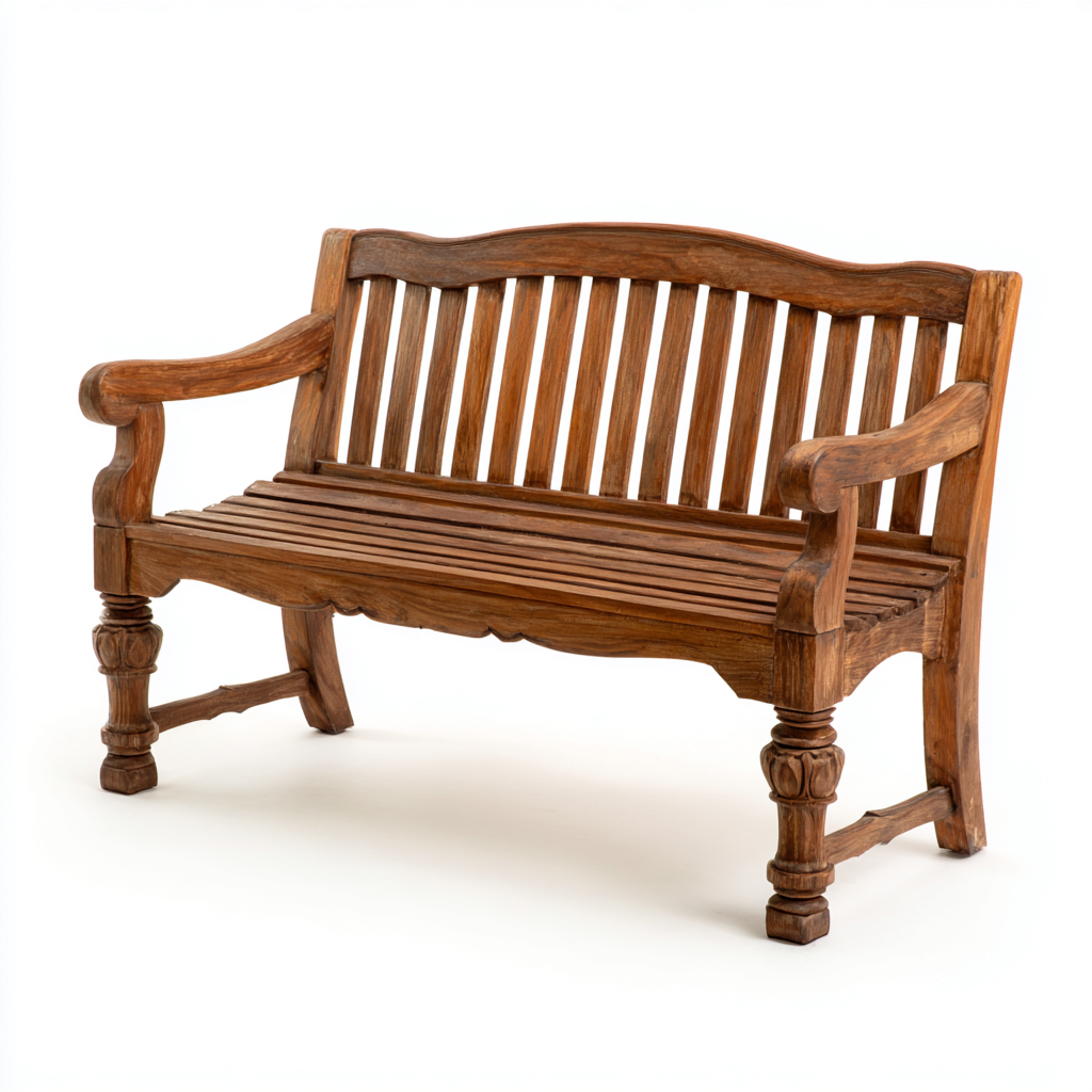 Banco de jardín de madera 130x60x90 cm - marrón - diseño clásico para exterior-Homiuphaus