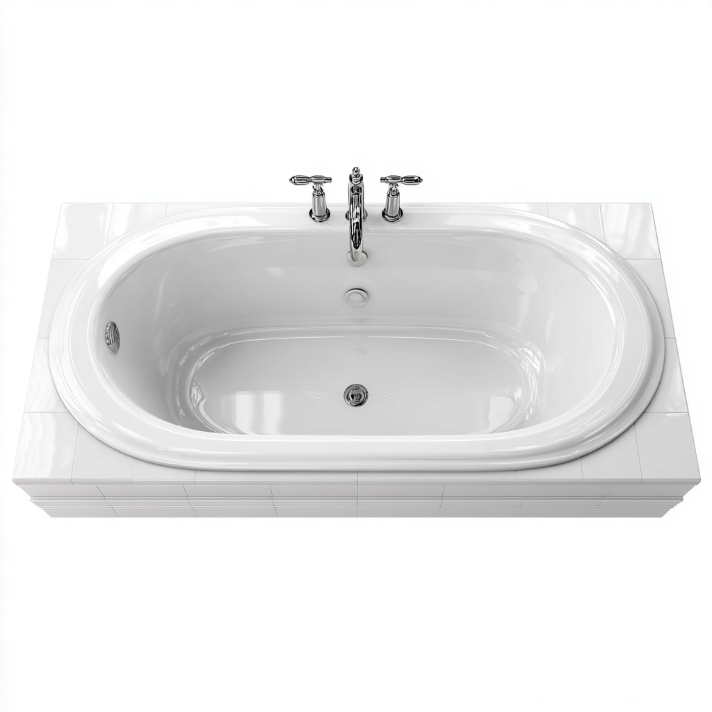 Bañera empotrada 170x80x55 cm color blanco apta para baño - diseño clásico-Homiuphaus