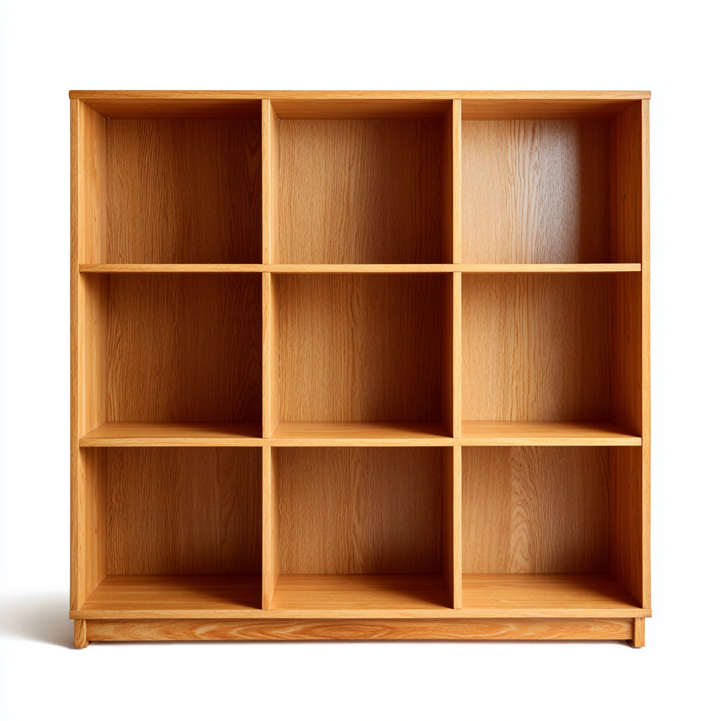 Estantería de madera 90x35x120 cm - madera clara - diseño moderno-Homiuphaus