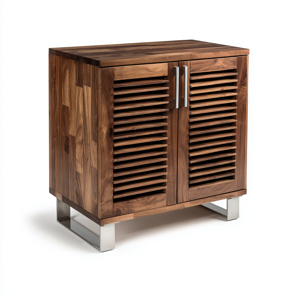Zapatero madera-acero 70x35x85 cm - marrón - diseño contemporáneo-Homiuphaus
