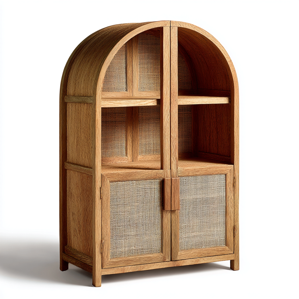 Estantería de madera 100x40x160 cm - madera natural - diseño moderno-Homiuphaus