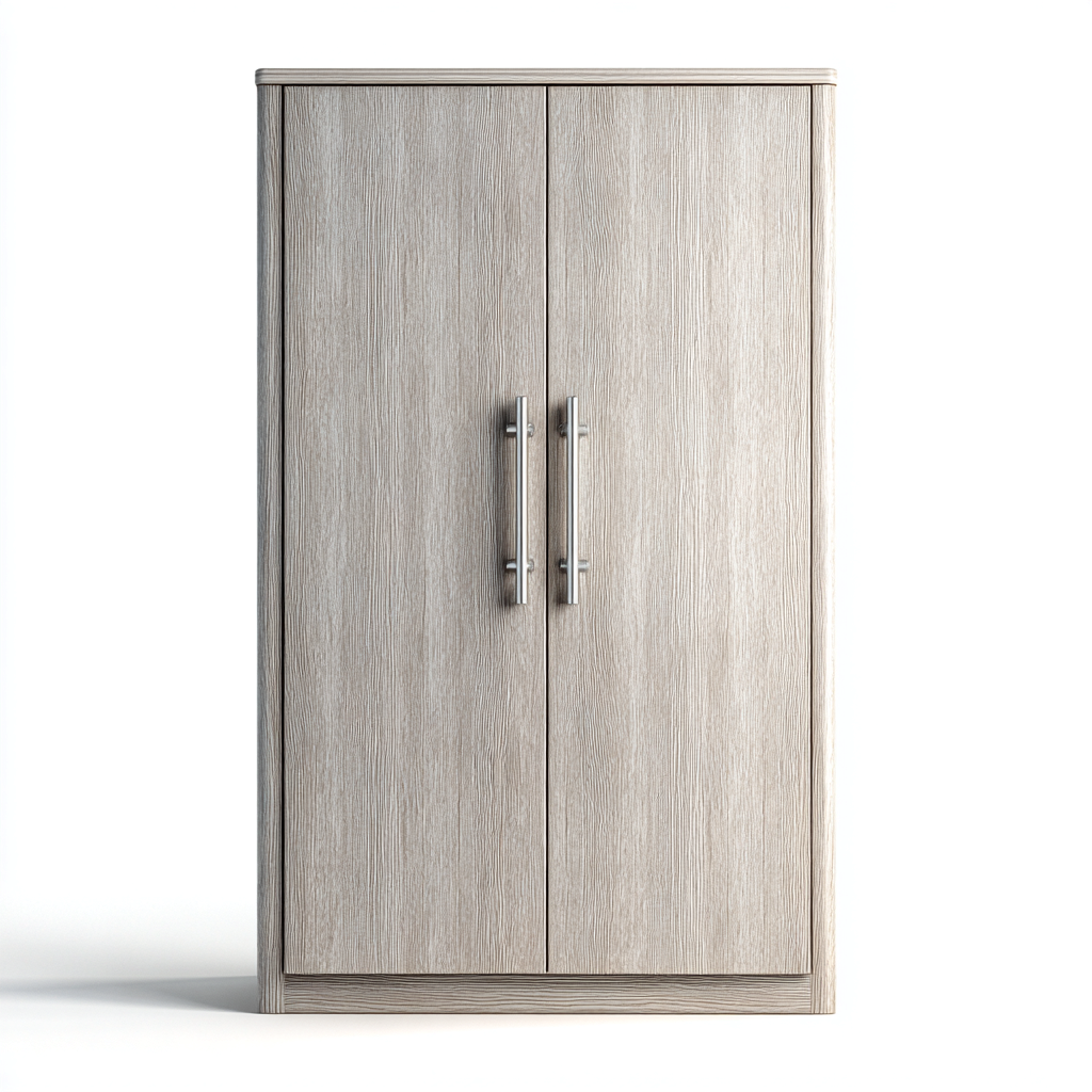 Armario de madera acabado gris 80x40x180 cm - gris madera - diseño contemporáneo-Homiuphaus