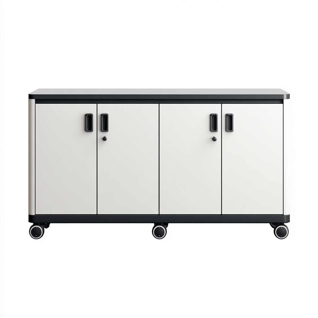 Archivadores 120x45x78 cm - negro-blanco - diseño funcional-Homiuphaus