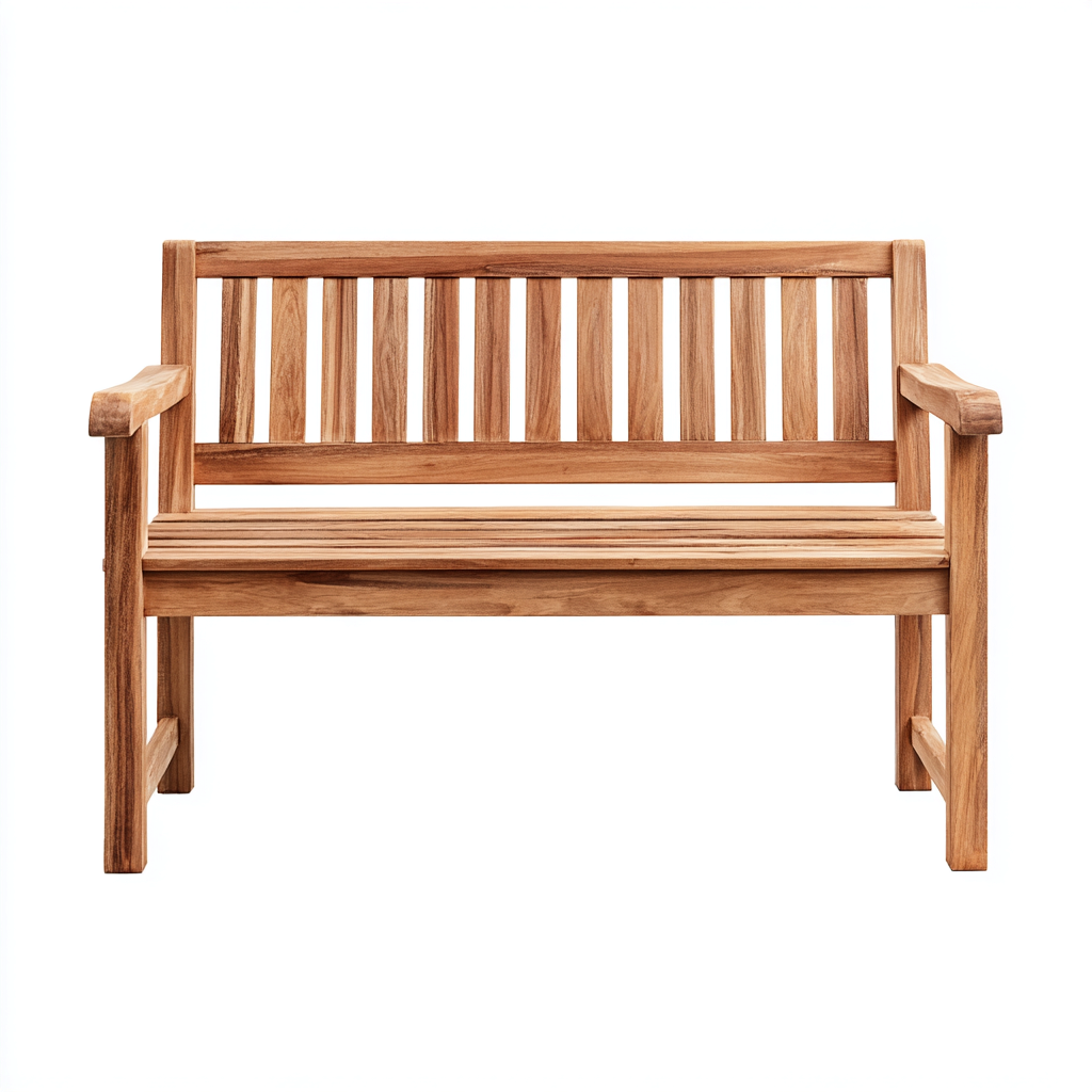 Banco de jardín de madera 130x60x90 cm - marrón claro - diseño clásico para exterior-Homiuphaus