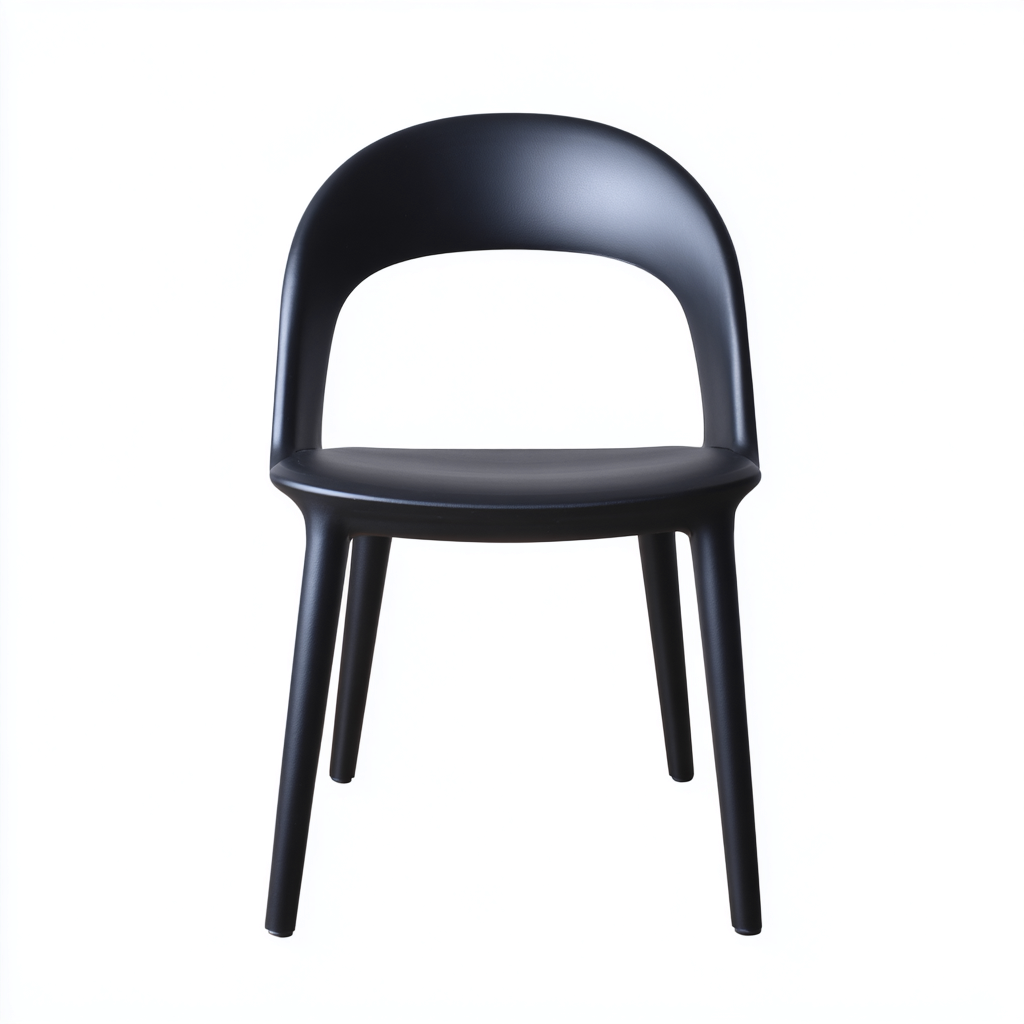 Sillas de jardín plástico 52x50x80 cm negro apto para exterior diseño moderno-Homiuphaus