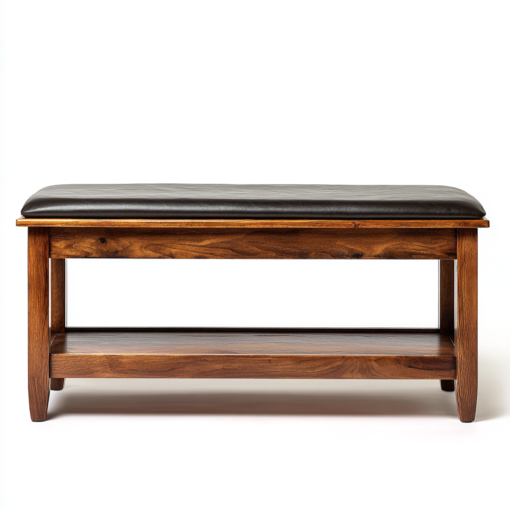 Bancos de entrada madera-tela 95x40x48 cm color negro-marrón apto para entrada diseño clásico-Homiuphaus