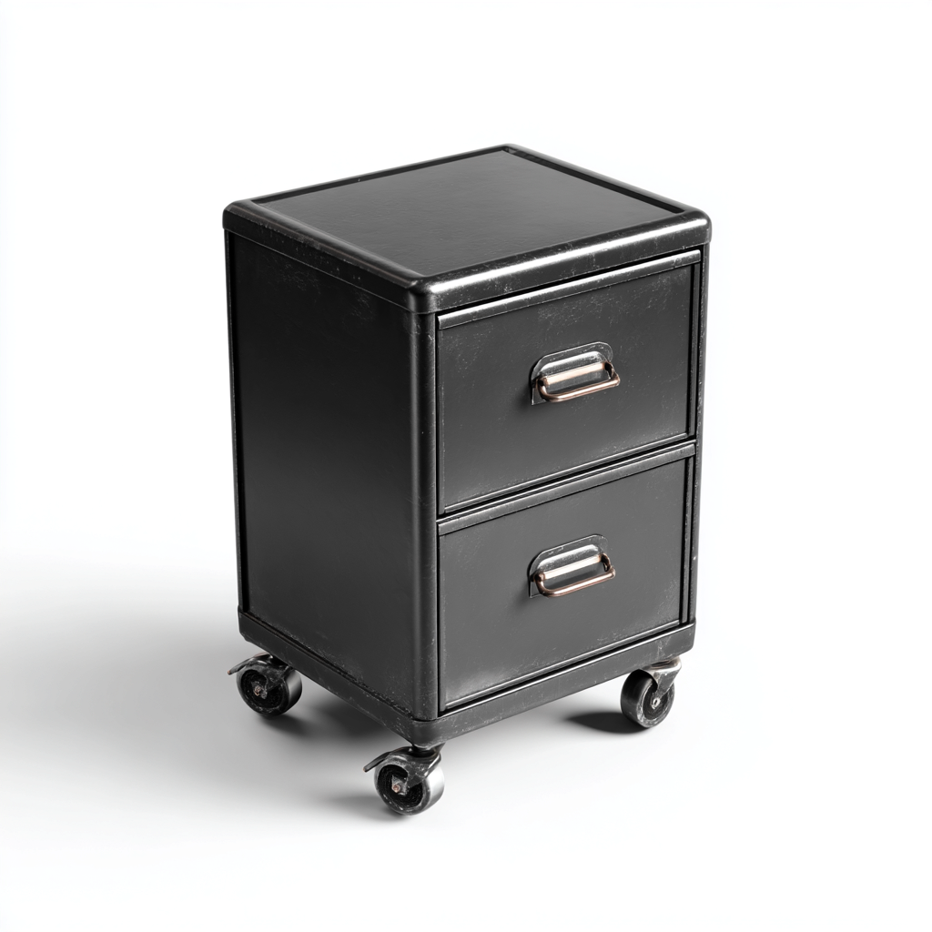 Archivador 50x40x70 cm - negro - diseño industrial-Homiuphaus