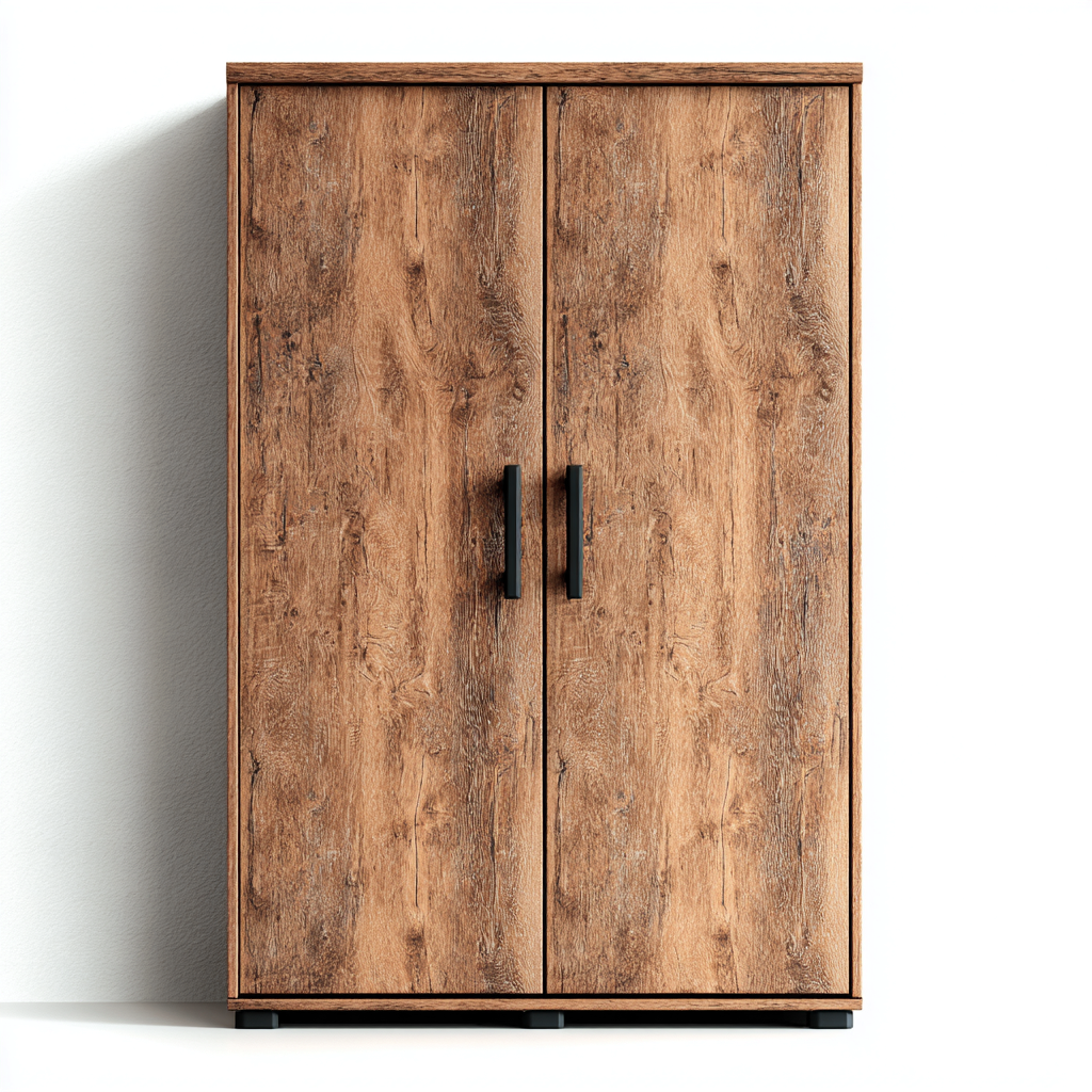 Armarios madera 80x50x170 cm - marron - diseno funcional-Homiuphaus